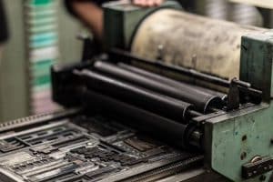 Prensa industrial para impresión profesional