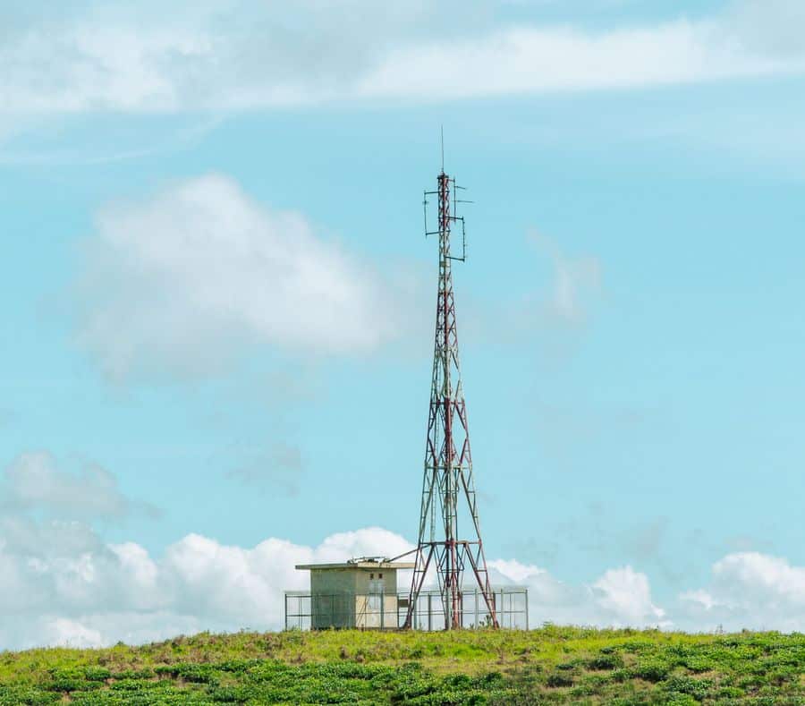 Torre de antena para zonas rurales